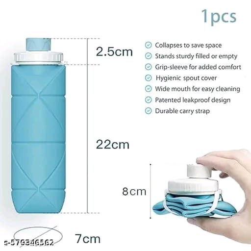 FlexiFold™ Silicone Water Bottle – 600 ml