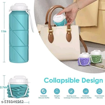 FlexiFold™ Silicone Water Bottle – 600 ml