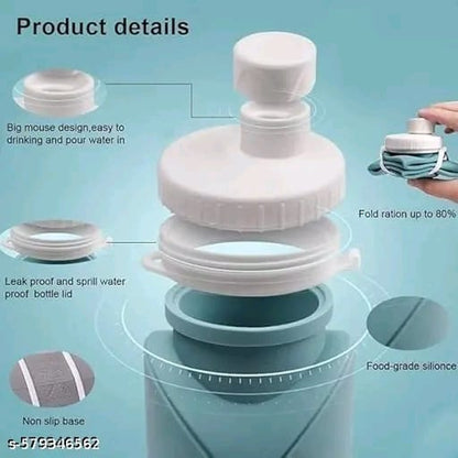 FlexiFold™ Silicone Water Bottle – 600 ml