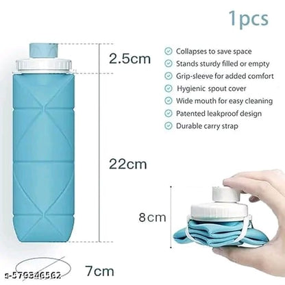 FlexiFold™ Silicone Water Bottle – 600 ml